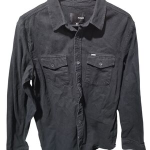 Hurley Black Long Sleeve Button-Down Shirt